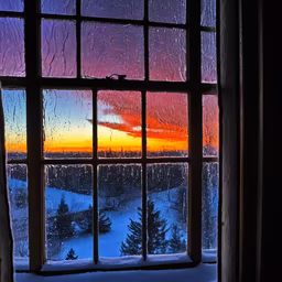 Winter Window View