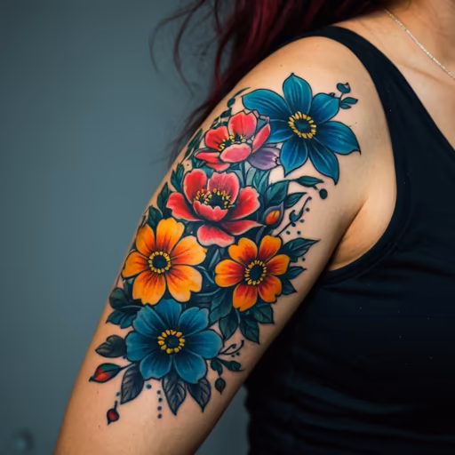 Floral Arm Art