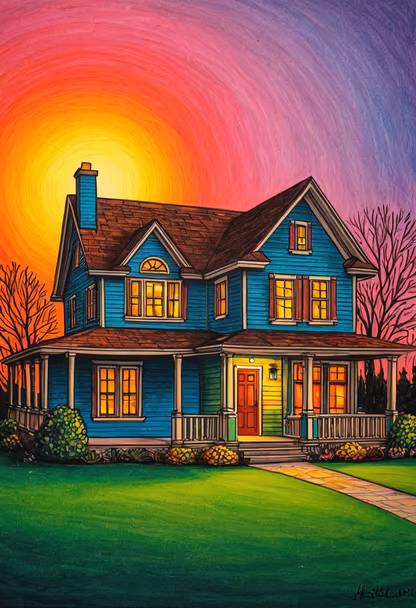 Dream Home at Sunset Dream Home at Sunset