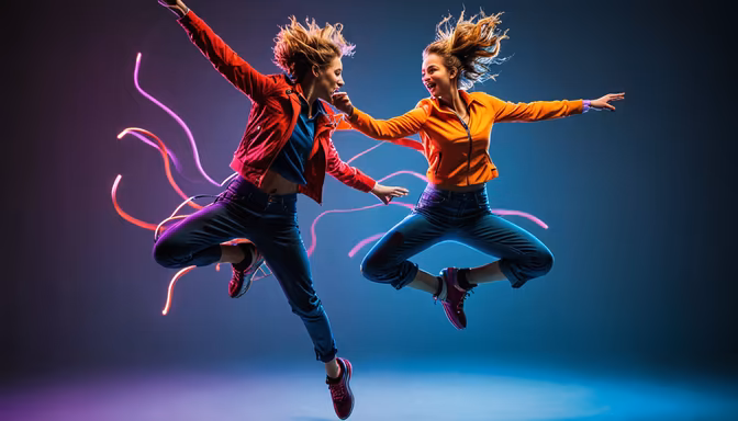 Dance Duo in Motion