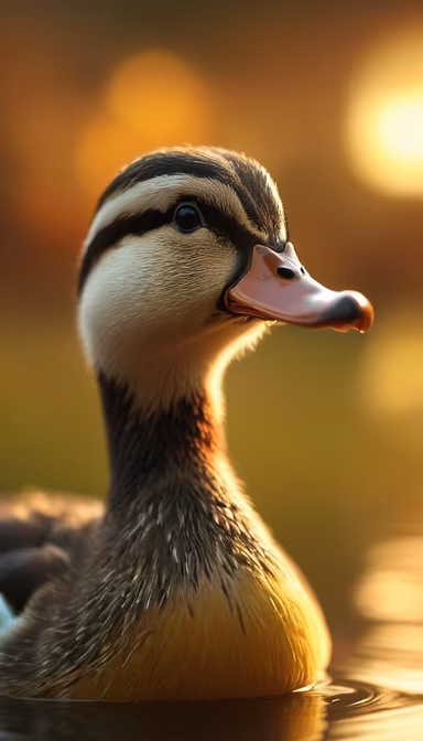 Duck in Golden Light Duck in Golden Light