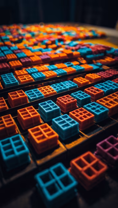Colorful Waffle Cubes Colorful Waffle Cubes
