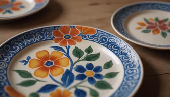 Vintage Floral Plates Vintage Floral Plates