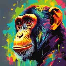 Colorful Chimpanzee Colorful Chimpanzee