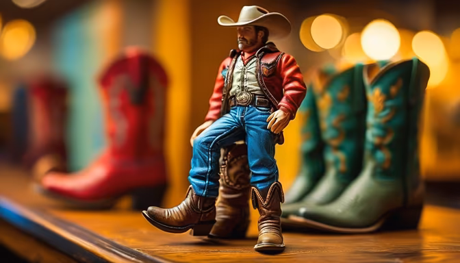 Cowboy Boots & Charm