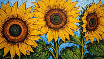 Sunflowers in Bloom Sunflowers in Bloom