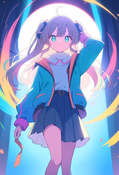 Anime Girl in a Colorful World Anime Girl in a Colorful World