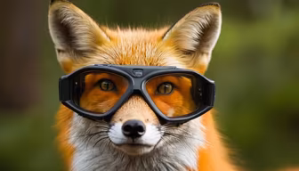 Fox with goggles Fox with goggles