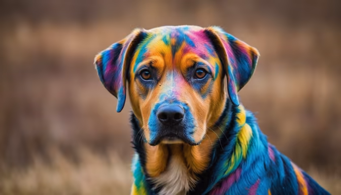 Rainbow Dog