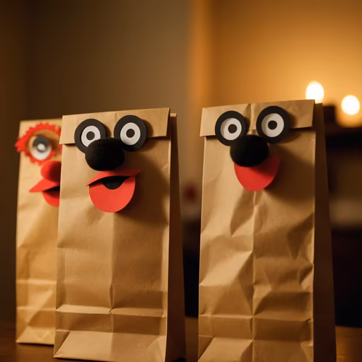 Silly Paper Bag Puppets