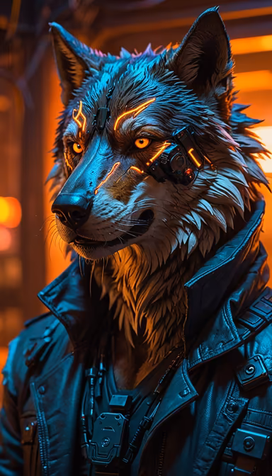 Cyberpunk Wolf Cyberpunk Wolf