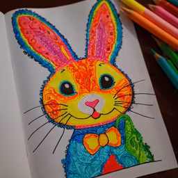 Colorful Easter Bunny Colorful Easter Bunny