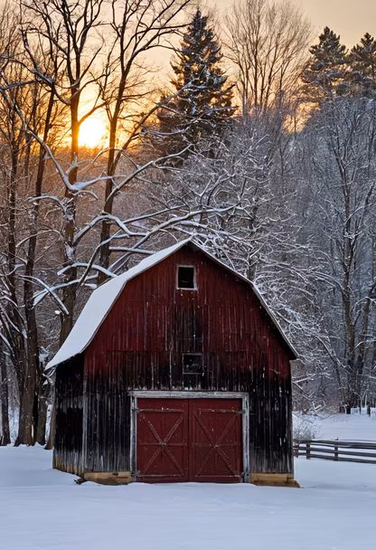 Winter Barn