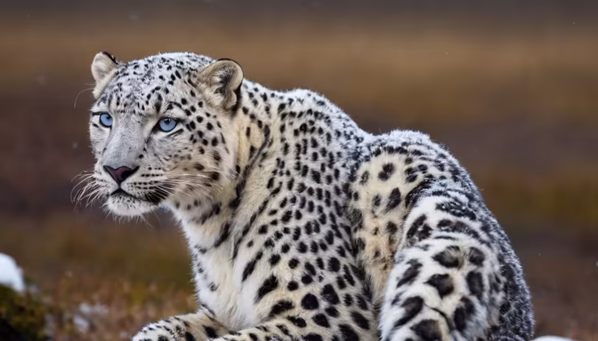 Snow Leopard Stare
