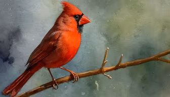 Cardinal on a Branch
