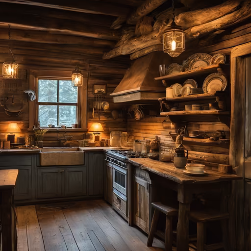 Cozy Cabin Kitchen