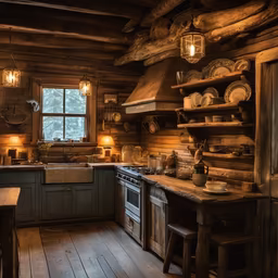 Cozy Cabin Kitchen