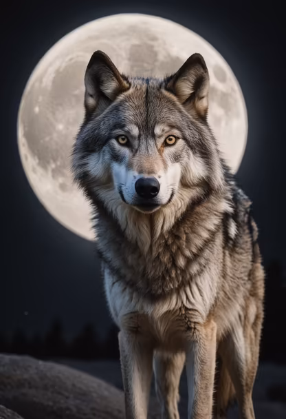 Wolf Under the Moonlight Wolf Under the Moonlight