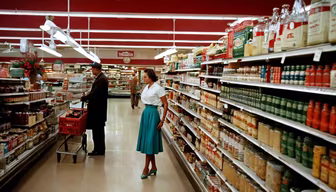 Vintage Grocery Shopping
