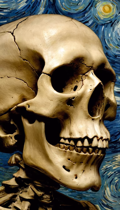 Starry Night Skull Starry Night Skull
