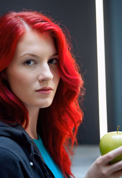 Red Hair, Green Apple Red Hair, Green Apple