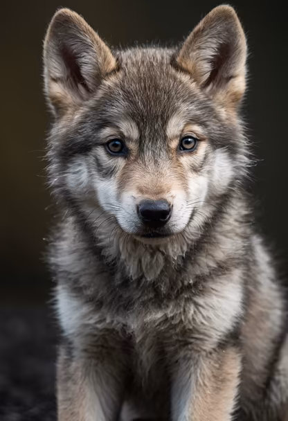 Wolf Cub Portrait Wolf Cub Portrait