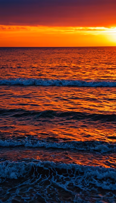 Ocean's fiery kiss Ocean's fiery kiss