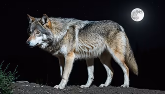 Wolf Under the Moonlight Wolf Under the Moonlight