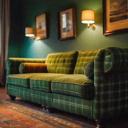 Green Plaid Couch Green Plaid Couch