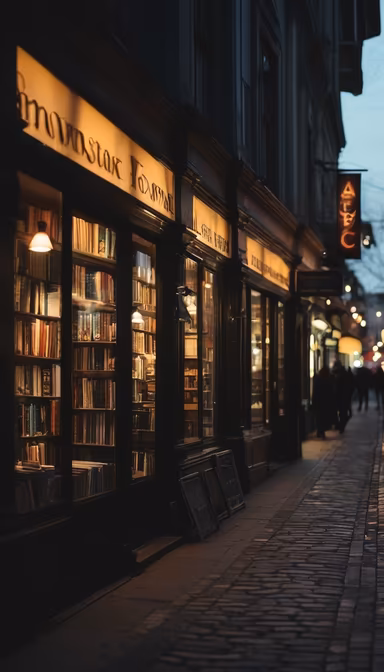 Bookstore at Dusk Bookstore at Dusk