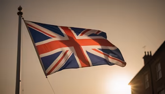 Union Jack at Sunset Union Jack at Sunset