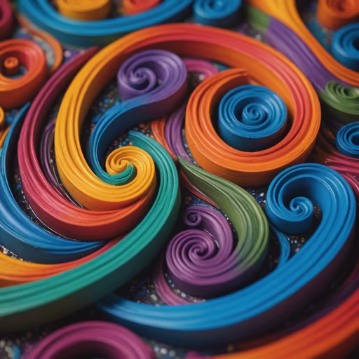 Colorful Quilled Creation