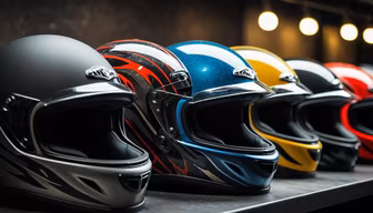 Helmets on Display Helmets on Display