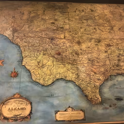 Vintage Alamo Map Vintage Alamo Map