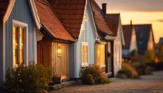 Cozy Village Evening Cozy Village Evening