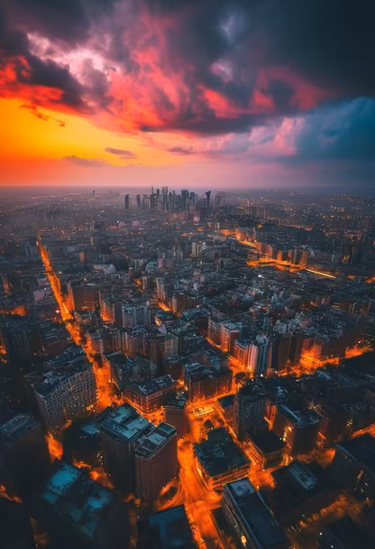 City Lights at Dusk City Lights at Dusk