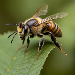 Bee on a Leaf