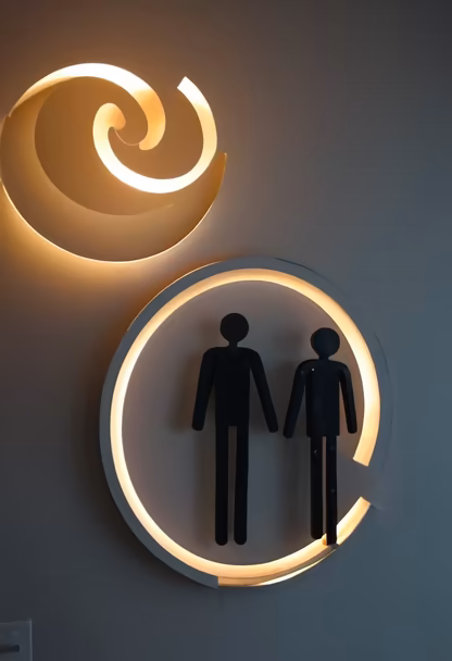 Modern Restroom Signage