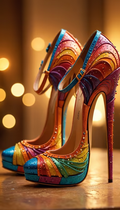 Rainbow Heels