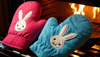 Bunny Oven Mitts