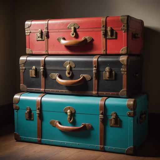 Vintage Luggage Stack