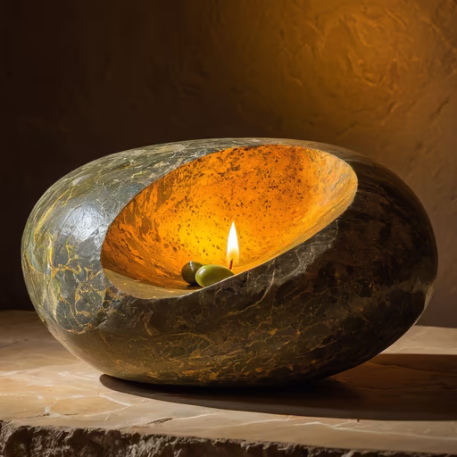 Tranquil Stone Candle Holder