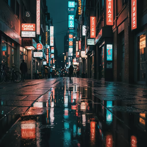 Rainy Night Reflections