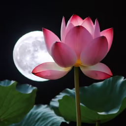 Lotus under the Moon