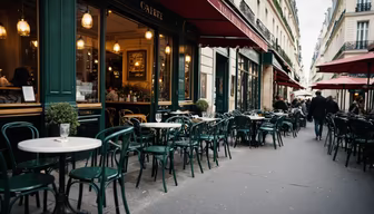 Parisian Cafe Scene Parisian Cafe Scene