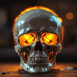 Skull with Glowing Eyes