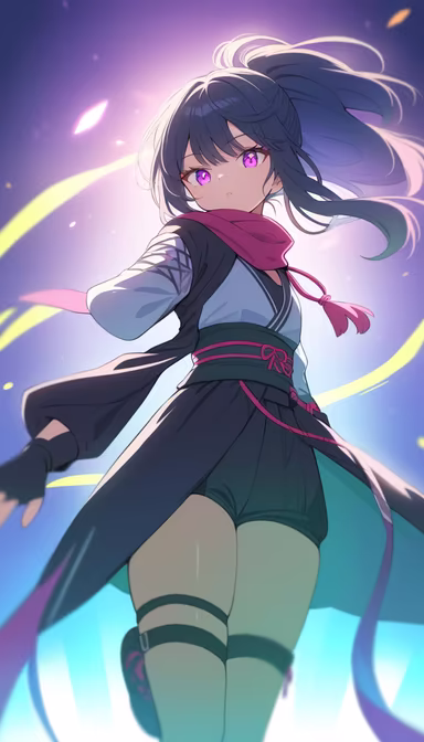 Anime girl in action Anime girl in action
