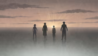 Family at Sunset